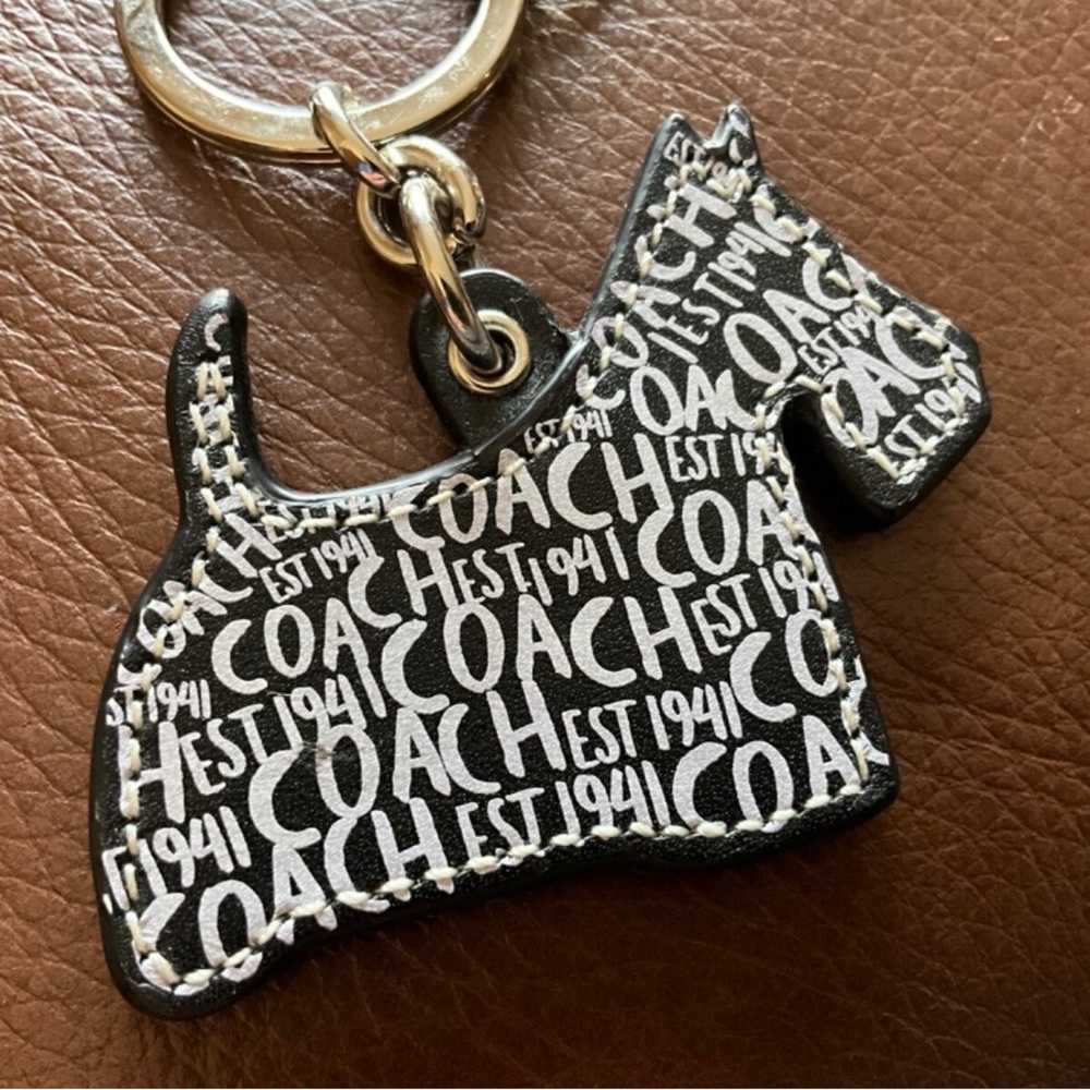 Coach Schnauzer Dog Keychain